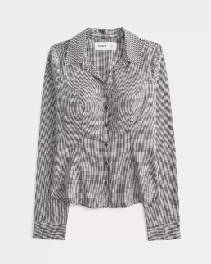 Camisa de popelina con botones Camisa de popelina con botones