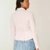 Camisa de popelina elástica con botones Camisa de popelina elástica con botones