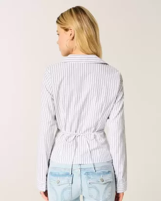 Camisa de popelina elástica con botones