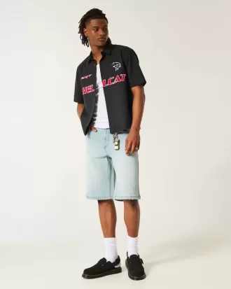 Camisa gráfica Dodge Hellcat de manga corta y estilo cuadrado