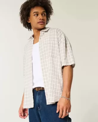 Camisa holgada de manga corta