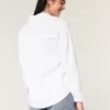 Camisa oversize de mezcla de lino Camisa oversize de mezcla de lino
