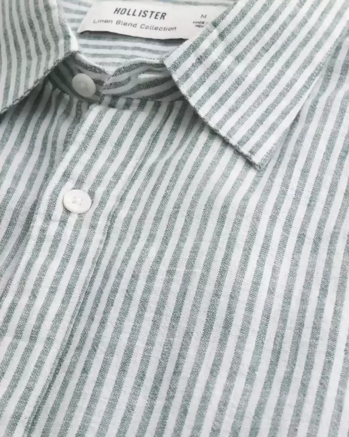 Camisa relajada de mezcla de lino Camisa relajada de mezcla de lino
