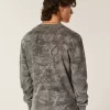 Camisa térmica de manga larga con estampado de camuflaje y cuello redondo Camisa térmica de manga larga con estampado de camuflaje y cuello redondo