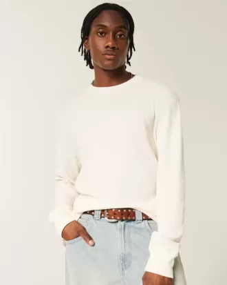 Camisa térmica de manga larga y cuello redondo relajada