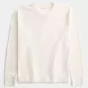Camisa térmica de manga larga y cuello redondo relajada Camisa térmica de manga larga y cuello redondo relajada