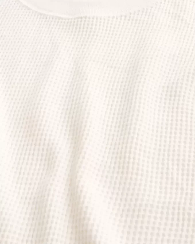 Camisa térmica de manga larga y cuello redondo relajada Camisa térmica de manga larga y cuello redondo relajada