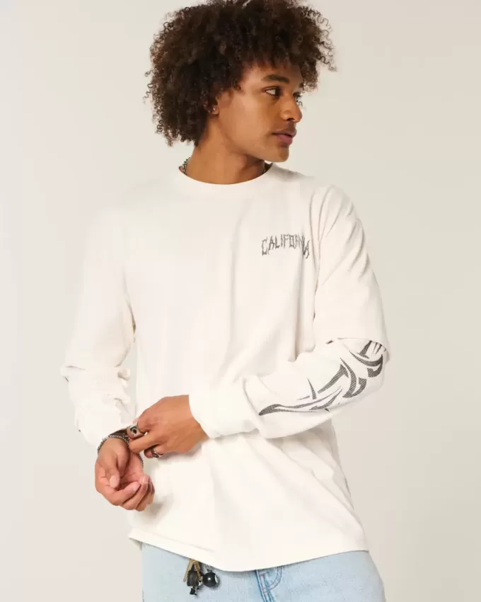 Camisa térmica estampada de capas cuadradas Camisa térmica estampada de capas cuadradas
