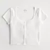 Camiseta con botones y diseño de gofre