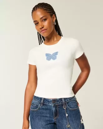 Camiseta con estampado de mariposa para bebé