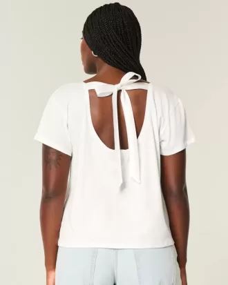 Camiseta con gráfico de corazón y lazo fácil de atar