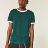 Camiseta con ribete encogido