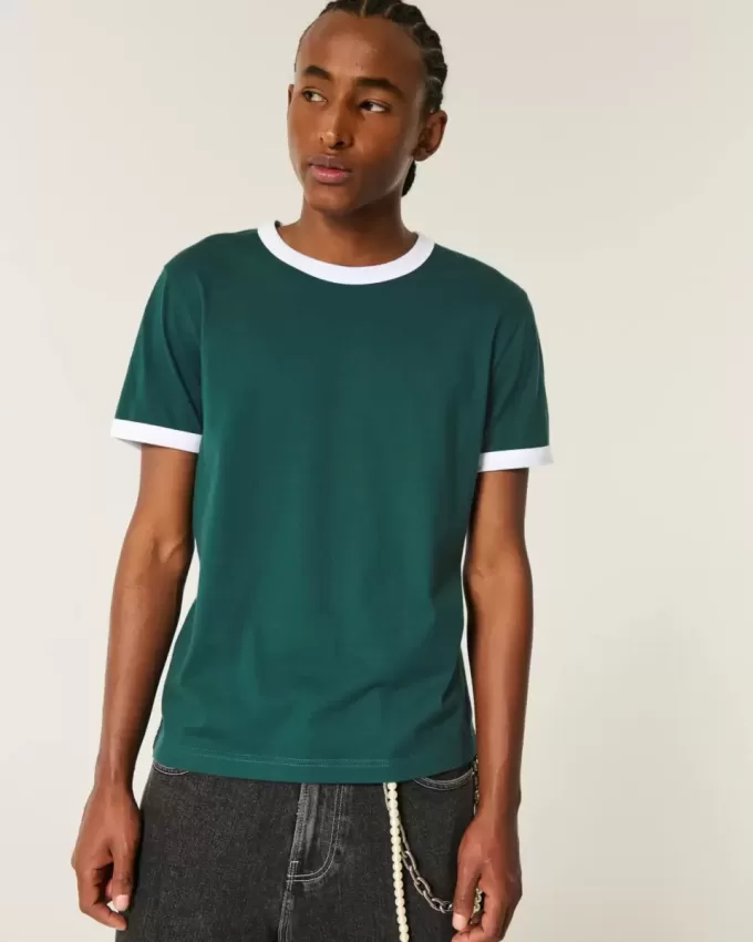 Camiseta con ribete encogido