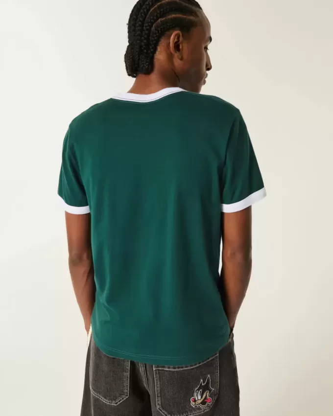 Camiseta con ribete encogido