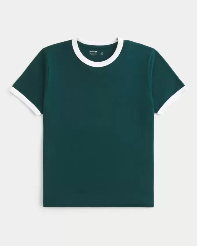 Camiseta con ribete encogido