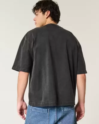 Camiseta corta de corte cuadrado y peso pesado