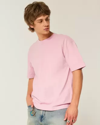 Camiseta de algodón de peso pesado y corte cuadrado