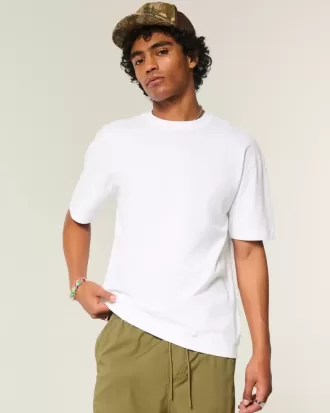 Camiseta de algodón de peso pesado y corte cuadrado Camiseta de algodón de peso pesado y corte cuadrado