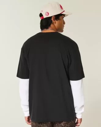 Camiseta de algodón de peso pesado y corte cuadrado