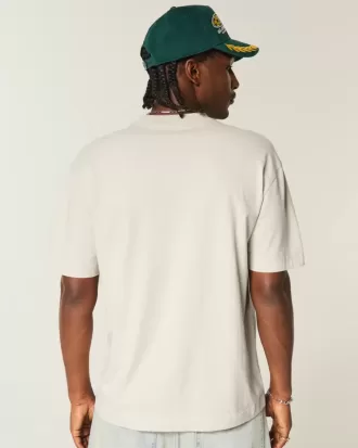 Camiseta de algodón de peso pesado y corte cuadrado