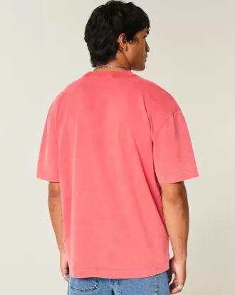 Camiseta de algodón lavado de peso pesado y corte cuadrado