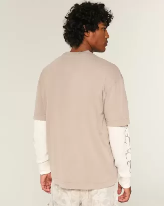Camiseta de algodón lavado de peso pesado y corte cuadrado