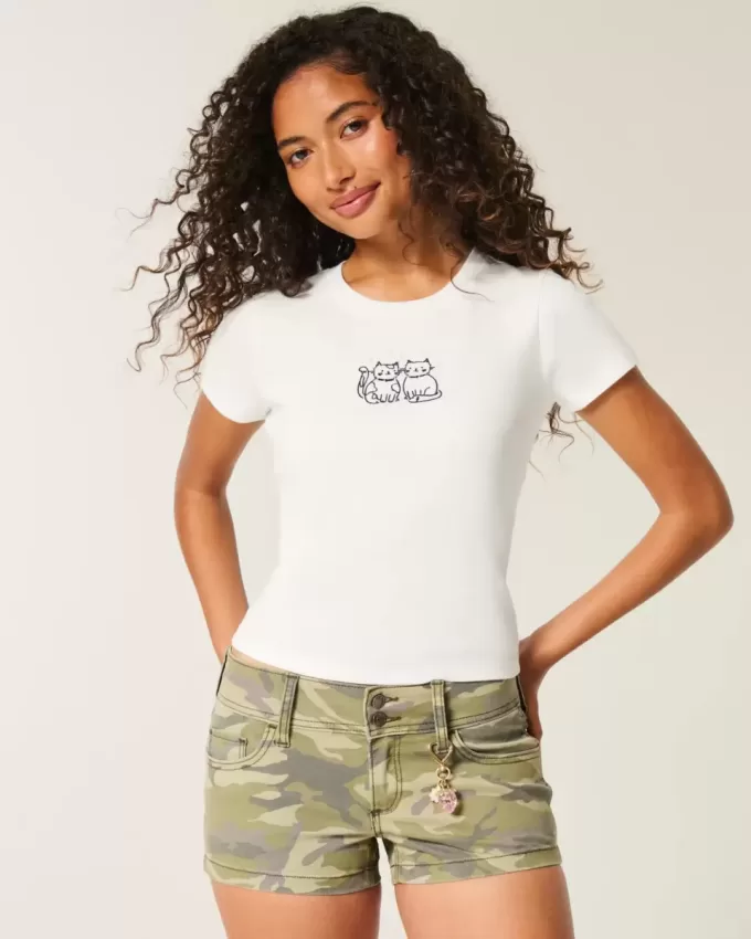 Camiseta de bebé con gráfico de gato