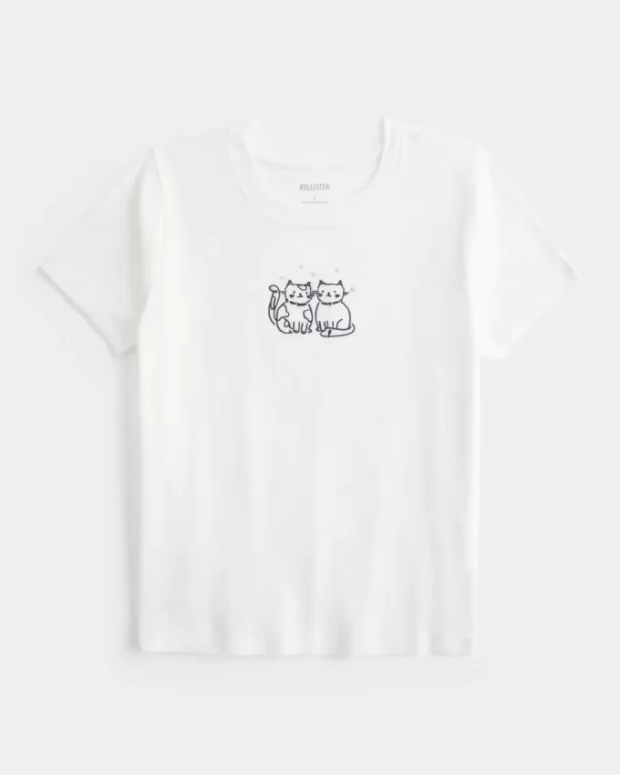 Camiseta de bebé con gráfico de gato