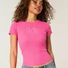 Camiseta de bebé con gráfico de números acanalados