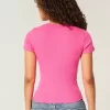 Camiseta de bebé con gráfico de números acanalados