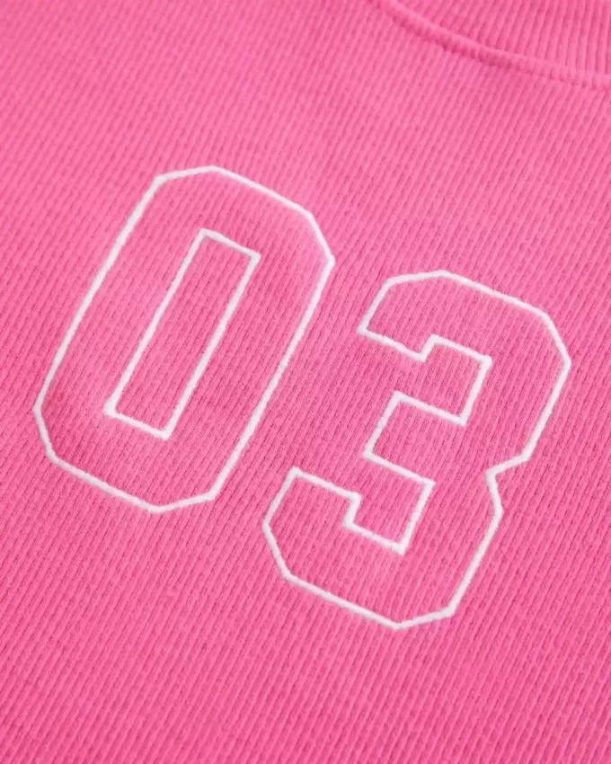 Camiseta de bebé con gráfico de números acanalados