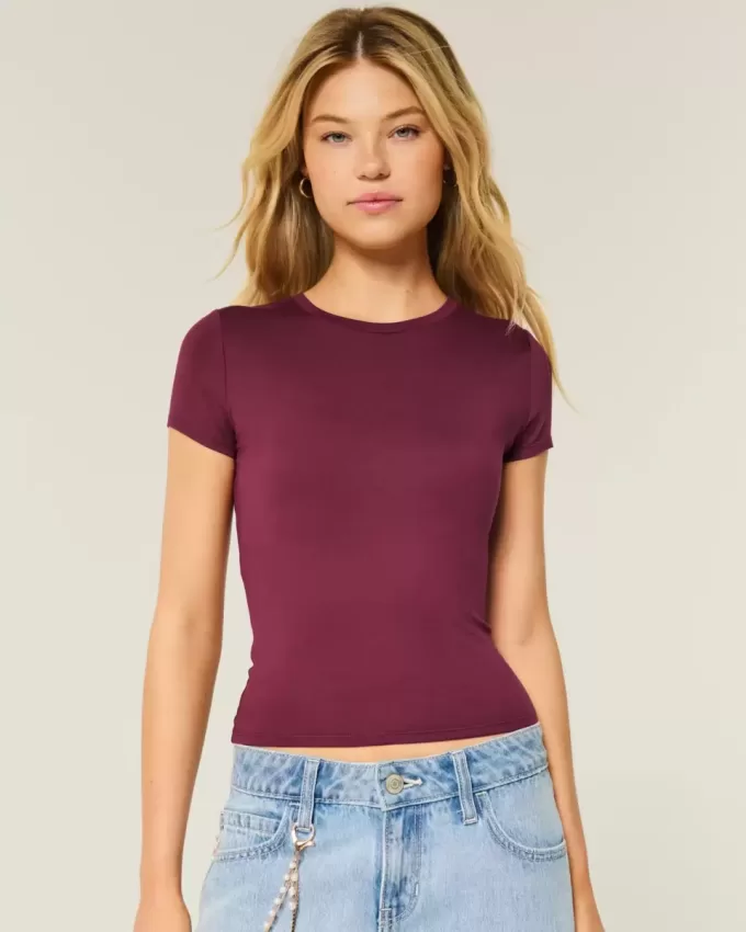 Camiseta de bebé de tejido suave y elástico sin costuras Camiseta de bebé de tejido suave y elástico sin costuras