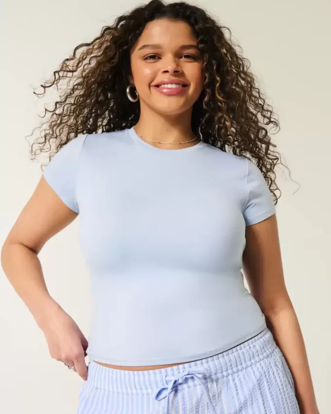 Camiseta de bebé de tejido suave y elástico sin costuras