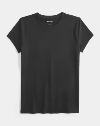 Camiseta de bebé de tela sin costuras con cuello redondo