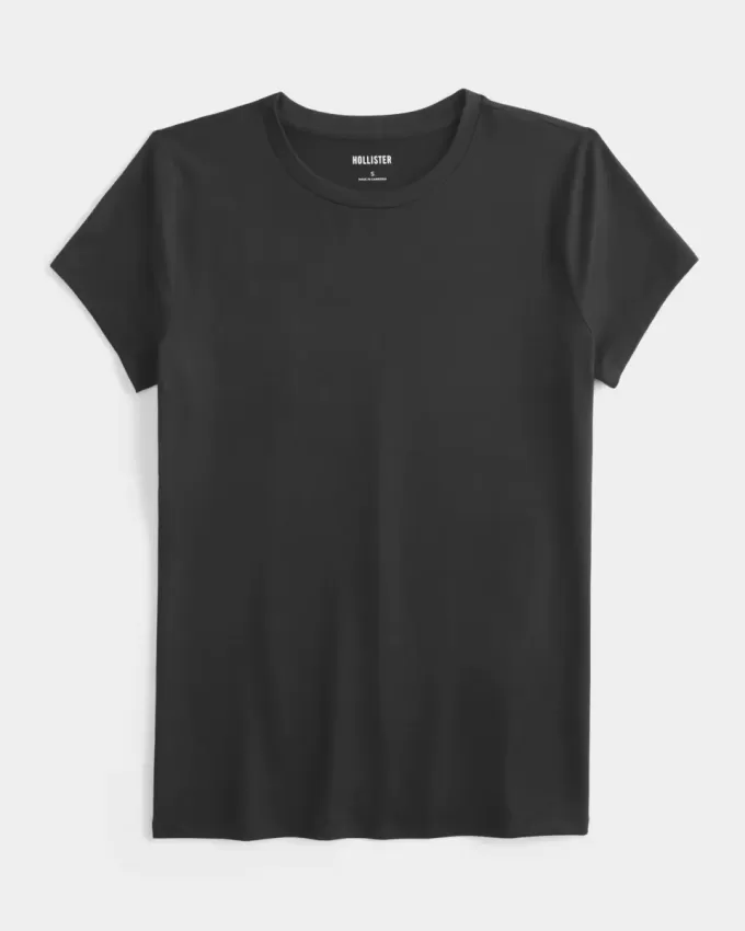 Camiseta de bebé de tela sin costuras con cuello redondo Camiseta de bebé de tela sin costuras con cuello redondo