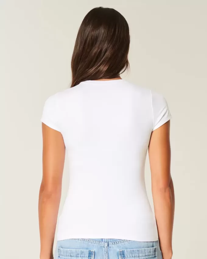 Camiseta de bebé de tela sin costuras con cuello redondo Camiseta de bebé de tela sin costuras con cuello redondo