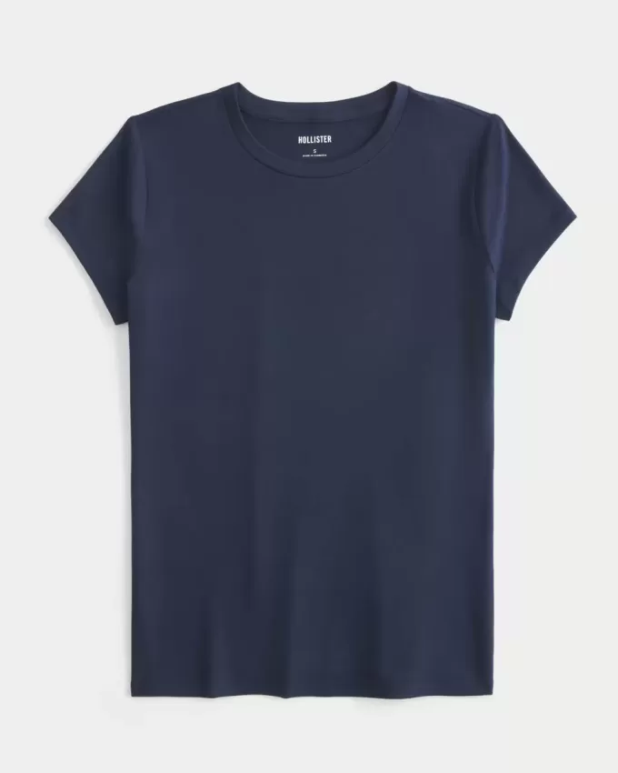 Camiseta de bebé de tela sin costuras con cuello redondo Camiseta de bebé de tela sin costuras con cuello redondo