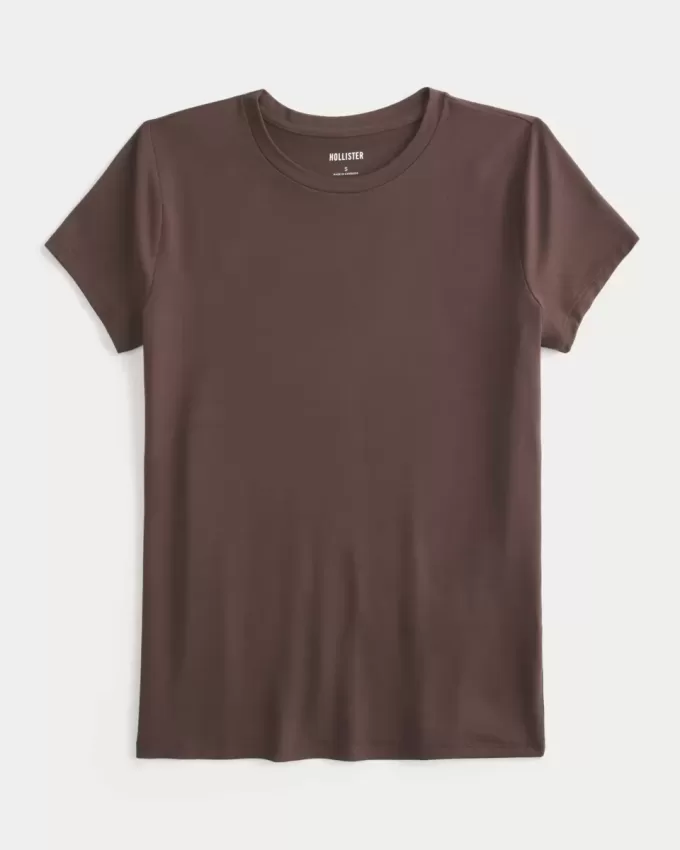 Camiseta de bebé de tela sin costuras con cuello redondo Camiseta de bebé de tela sin costuras con cuello redondo