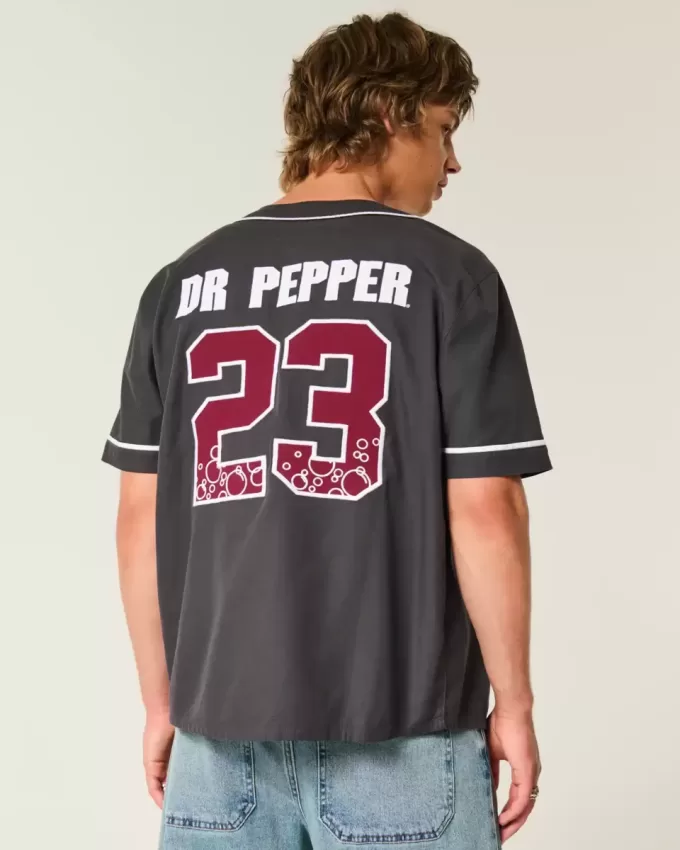 Camiseta de béisbol cuadrada con gráfico de Dr Pepper Camiseta de béisbol cuadrada con gráfico de Dr Pepper