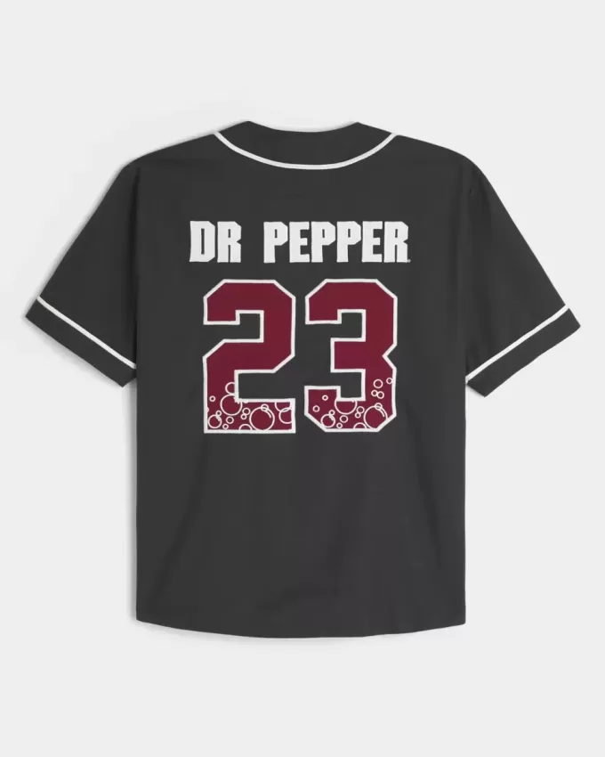 Camiseta de béisbol cuadrada con gráfico de Dr Pepper Camiseta de béisbol cuadrada con gráfico de Dr Pepper