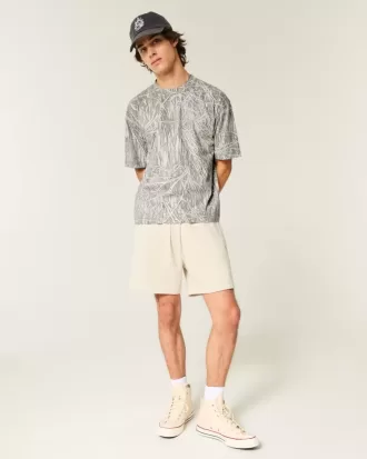 Camiseta de camuflaje de corte cuadrado y peso pesado