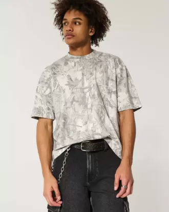 Camiseta de camuflaje de corte pesado y corte cuadrado