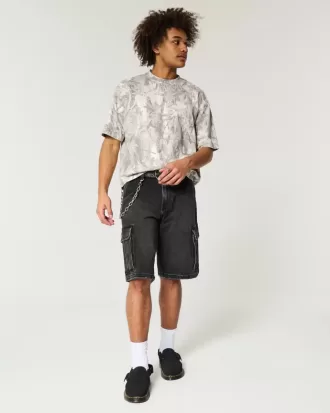 Camiseta de camuflaje de corte pesado y corte cuadrado