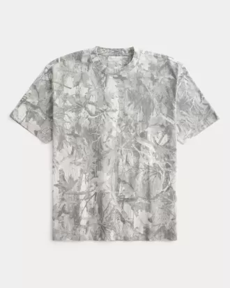 Camiseta de camuflaje de peso pesado y corte cuadrado Camiseta de camuflaje de peso pesado y corte cuadrado
