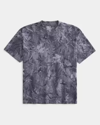 Camiseta de camuflaje de peso pesado y corte cuadrado