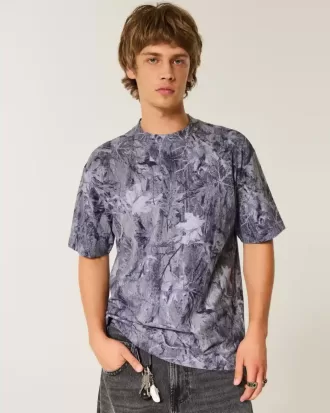 Camiseta de camuflaje de peso pesado y corte cuadrado