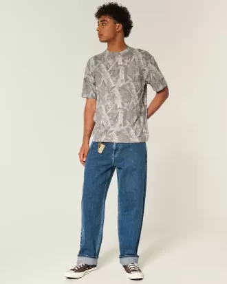 Camiseta de camuflaje de peso pesado y corte cuadrado