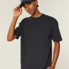 Camiseta de cuello redondo con adornos de estrellas y peso pesado de estilo cuadrado Camiseta de cuello redondo con adornos de estrellas y peso pesado de estilo cuadrado