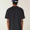 Camiseta de cuello redondo con adornos de estrellas y peso pesado de estilo cuadrado Camiseta de cuello redondo con adornos de estrellas y peso pesado de estilo cuadrado
