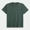 Camiseta de cuello redondo elástica y relajada Camiseta de cuello redondo elástica y relajada